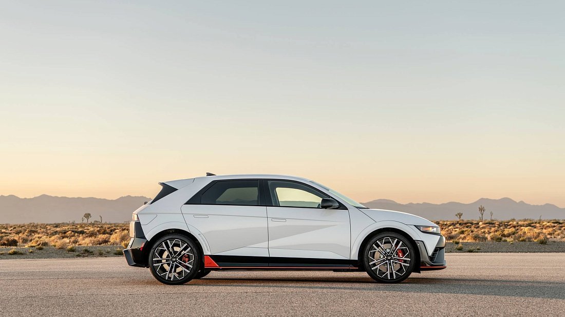 Hyundai Ioniq 5 N (2023-…) side profile, silhouette, doors, wheels, exterior