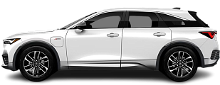 Side view photo of Acura ZDX A-Spec RWD (2024-…) on transparent background