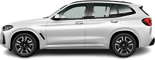 Side view photo of BMW iX3 Gen 1 (2020-2021) on transparent background