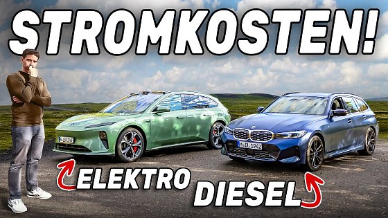 Video: Versagt Elektro gegen Diesel? BMW M340d Touring vs. NIO ET5 Touring