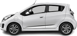 Side view photo of Chevrolet Spark EV 19 kWh (2015-2017) on transparent background