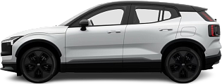 Side view photo of Volvo EX30 Cross Country (2025-…) on transparent background