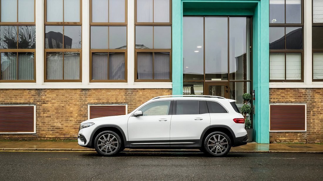 Mercedes EQB 300 4MATIC (2023-…) side profile, silhouette, doors, wheels, exterior