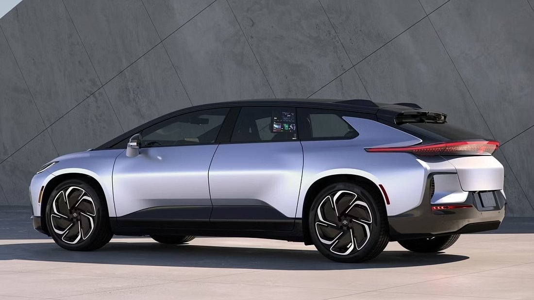 Faraday Future FF 91 2.0 Futurist Alliance (2023-…) side profile, silhouette, doors, wheels, exterior
