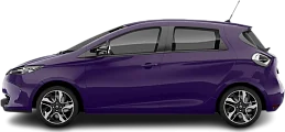 Side view photo of Renault Zoe Z.E. Q210 (2012-2016) on transparent background