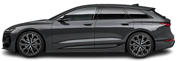 Side view photo of Audi S6 Avant e-tron (2024-…) on transparent background