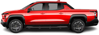 Side view photo of Chevrolet Silverado EV Trail Boss Max Range (2025-…) on transparent background