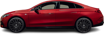 Side view photo of Mercedes CLA 350 4MATIC (2025-...) on transparent background