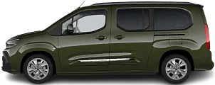 Side view photo of Toyota Proace City Verso Electric L2 52 kWh (2024-...) on transparent background