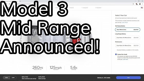 Video: Less Expensive Tesla Model 3 Mid Range Introduced!