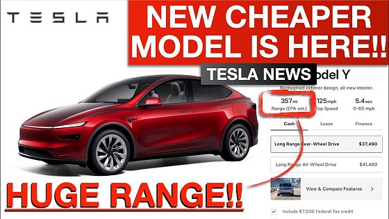 Video: BREAKING: Tesla New Cheaper Model - Tesla Model Y RWD (Unexpected Jump In Range Too!!)