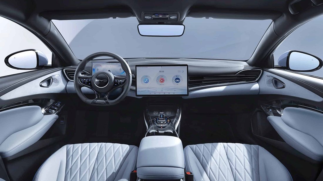 BYD Seal Comfort RWD (2025-…) interior, front seat, driver seat, dashboard, steering wheel, infotainment, cockpit