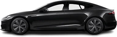 Side view photo of Tesla Model S Dual Motor (2021-…) on transparent background