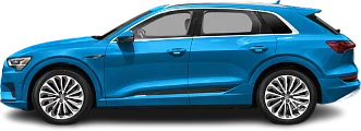 Side view photo of Audi e-tron 55 quattro (2019-2022) on transparent background