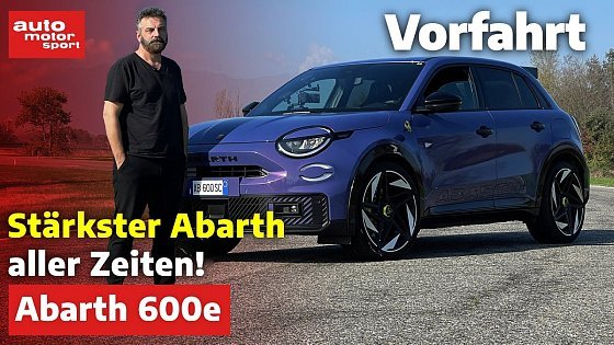 Video: Abarth 600e: Fahrspaß und Emotionen ohne Verbrenner? | auto motor und sport