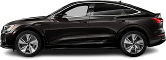 Side view photo of Audi Q8 Sportback e-tron 50 quattro (2022-…) on transparent background