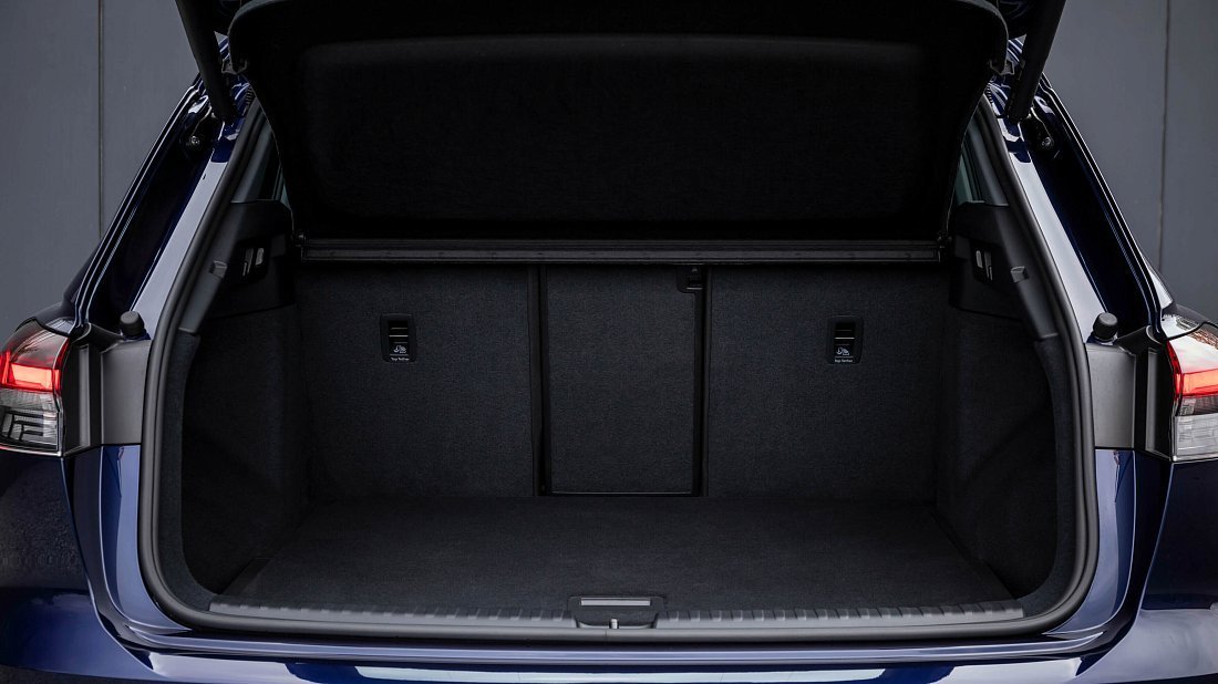 Audi Q4 e-tron 45 quattro (2021-…) trunk, boot, seats up, seats upright, cargo space, cargo volume, cargo capacity, storage