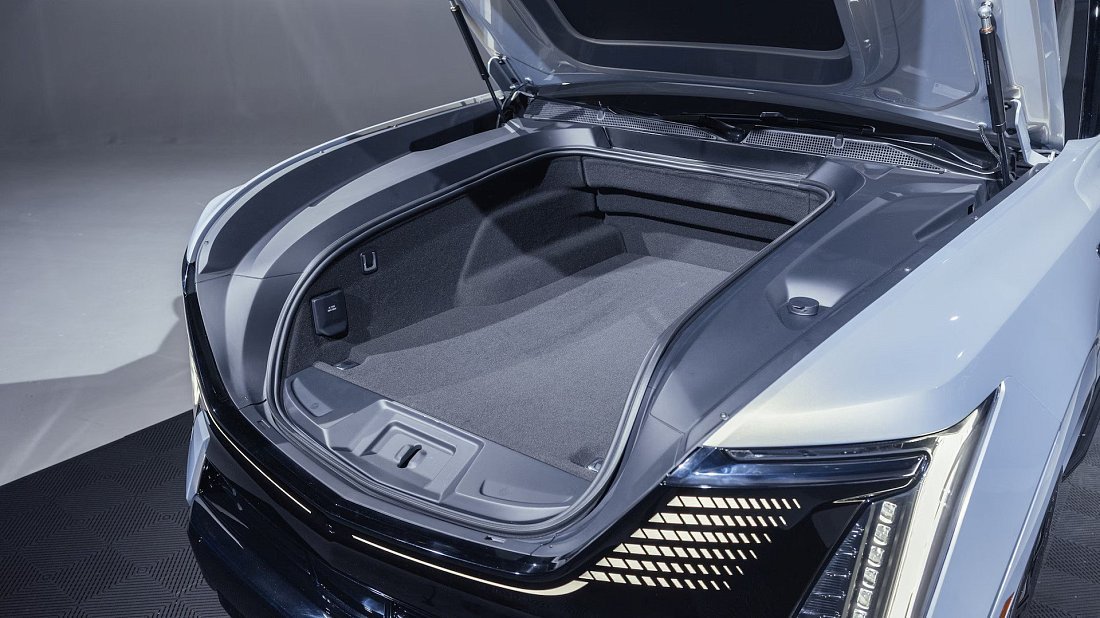 Cadillac Escalade IQ First Edition (2024-…) frunk, front trunk, under hood, storage, cargo, capacity, bonus space