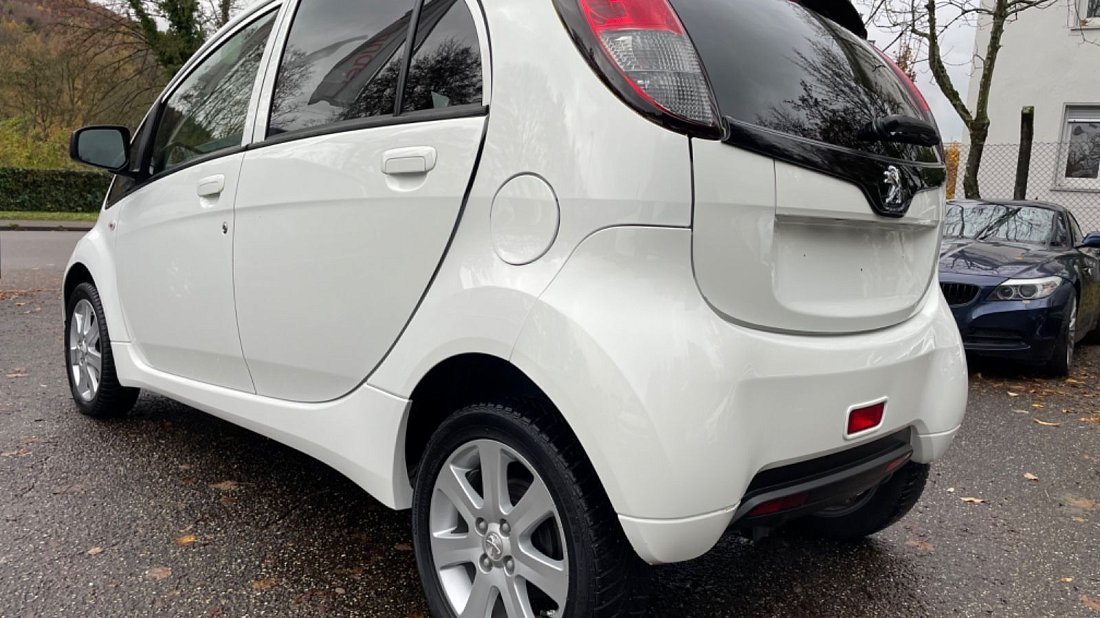 Peugeot iOn Gen 1 (2010-2020) rear quarter photo, three-quarter view, diagonal, exterior