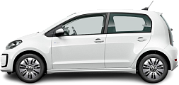 Side view photo of Volkswagen e-Up! 36.8 kWh (2020-2023) on transparent background