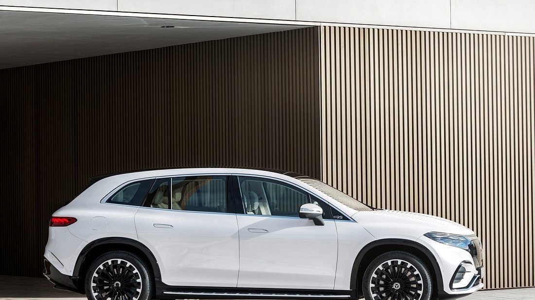 Mercedes EQS SUV 580 4MATIC (2023-…) side profile, silhouette, doors, wheels, exterior