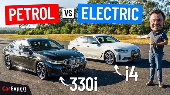 Video: Petrol v electric: Which is better at the same price? BMW 330i v i4