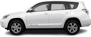 Photo Toyota RAV4 EV Gen 2 (2012-2014) side view, tranparent background
