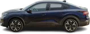 Side view photo of Citroën e-C4 X 54 kWh (2024-…) on transparent background