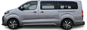 Side view photo of Toyota Proace Verso Electric L 75 kWh (2021-2024) on transparent background