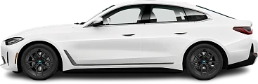 Side view photo of BMW i4 eDrive35 (2024-…) on transparent background