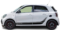 Side view photo of Smart EQ forfour (2020-2022) on transparent background
