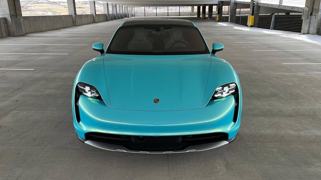 Porsche Taycan Turbo Sport Turismo (2022-2024) front fascia, grille, headlights, bumper, exterior