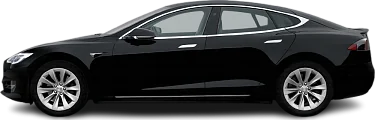 Side view photo of Tesla Model S Long Range Plus (2020-2021) on transparent background