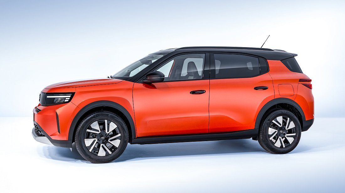 Opel Frontera Electric 44 kWh (2024-…) side profile, silhouette, doors, wheels, exterior