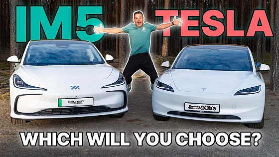 Video: MG IM5 vs Tesla Model 3 Review & Comparison (ft. James & Kate - The EV Team)