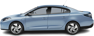 Photo Renault Fluence Z.E. (2011-2014) side view, tranparent background