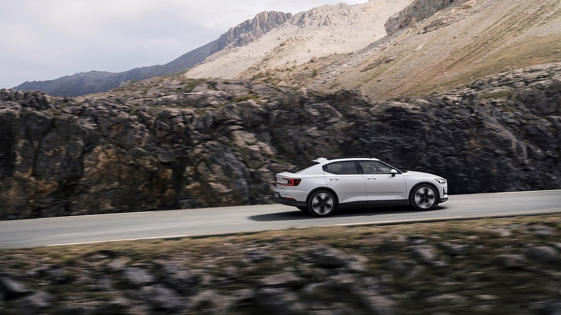 Polestar 2 Standard Range Single Motor (2024-…) side profile, silhouette, doors, wheels, exterior