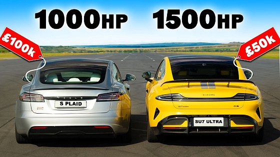 Video: Xiaomi SU7 Ultra v Tesla Model S Plaid: DRAG RACE