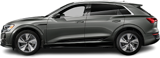 Side view photo of Audi Q8 e-tron 50 quattro (2022-…) on transparent background