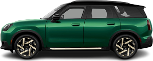 Side view photo of Mini Countryman SE ALL4 (2024-…) on transparent background