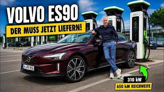 Video: Volvo ES90 Single Motor Extended Range - E-Auto Reichweite - Schafft er wirklich 600 km?