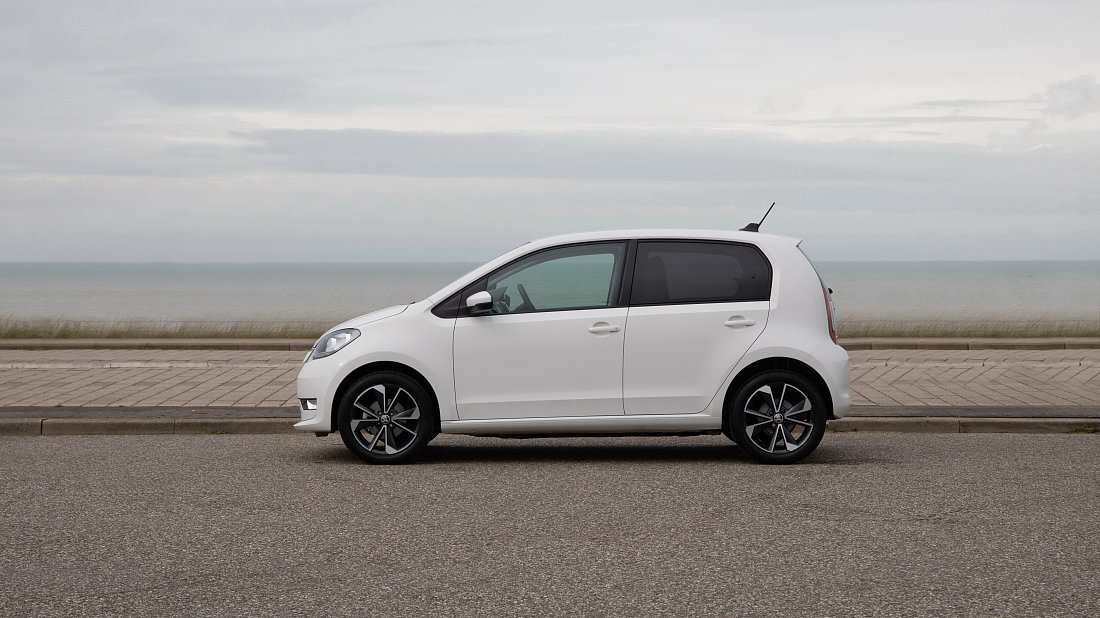 Škoda Citigo-e iV (2019-2021) side profile, silhouette, doors, wheels, exterior