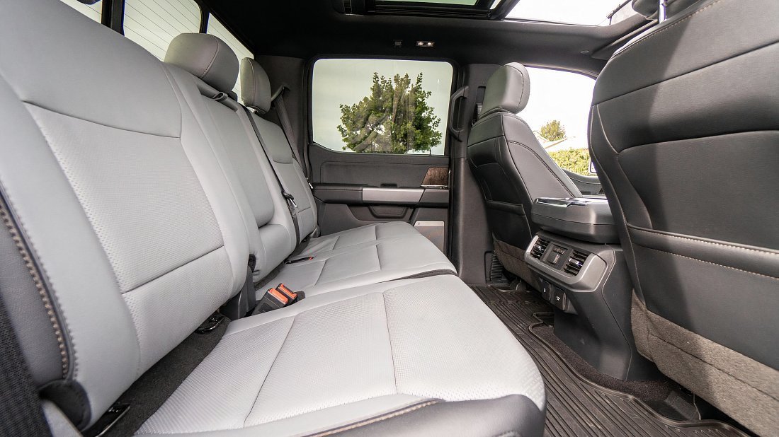 Ford F-150 Lightning Extended Range (2022-…) rear seats, back seats, passenger seats, legroom, headroom, interior