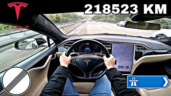 Video: Tesla Model S 90D 423 HP 2017 POV Test Drive German Autobahn