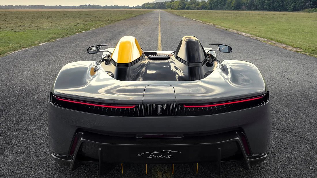 Pininfarina B95 (2025-...) rear view, taillights, trunk, spoiler, badge, bumper, exterior