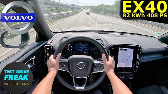 Video: 2025 Volvo EX40 Twin Motor (408 PS) TOPSPEED POV ⚡ Electric Power on German Autobahn No Speed Limit