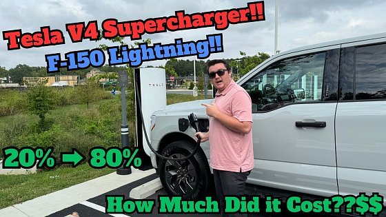 Video: Ford F-150 Lightning Charging at Tesla Supercharger V4! HOW MUCH DID IT COST?