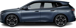 Side view photo of BMW iX xDrive45 (2025-...) on transparent background