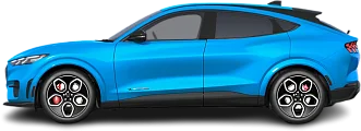 Side view photo of Ford Mustang Mach-E GT (2021-2022) on transparent background