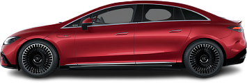 Side view photo of Mercedes EQE AMG 43 4MATIC (2022-…) on transparent background